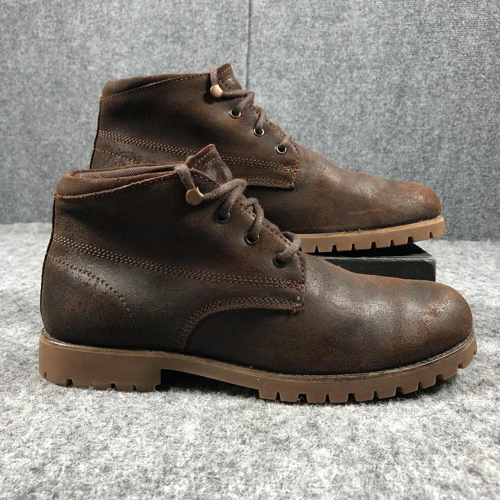 Wolverine‎ Cort Chukka Leather Boots Mens 9 Brown Lace Up Casual Shoes